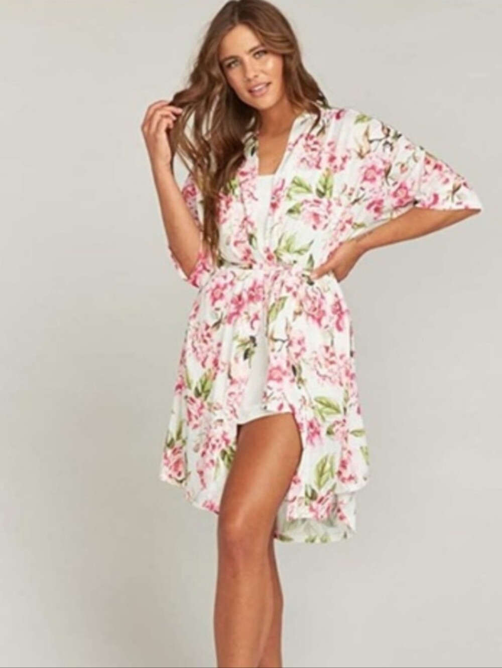Show Me Your Mumu | Floral Pink Women's Kimono Robe